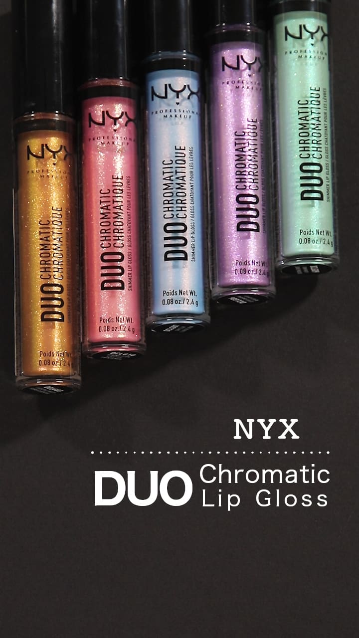 パールが眩しい♡NYXデュオクロマティックリップグロス