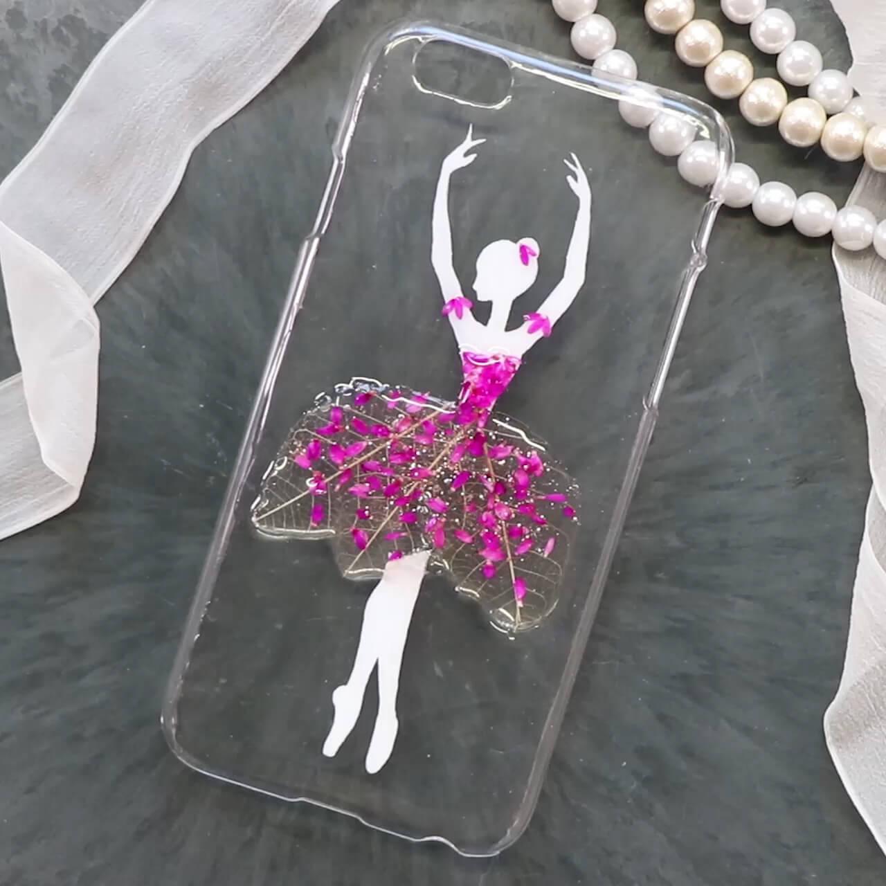花びらでダンス♪「バレリーナスマホケース」