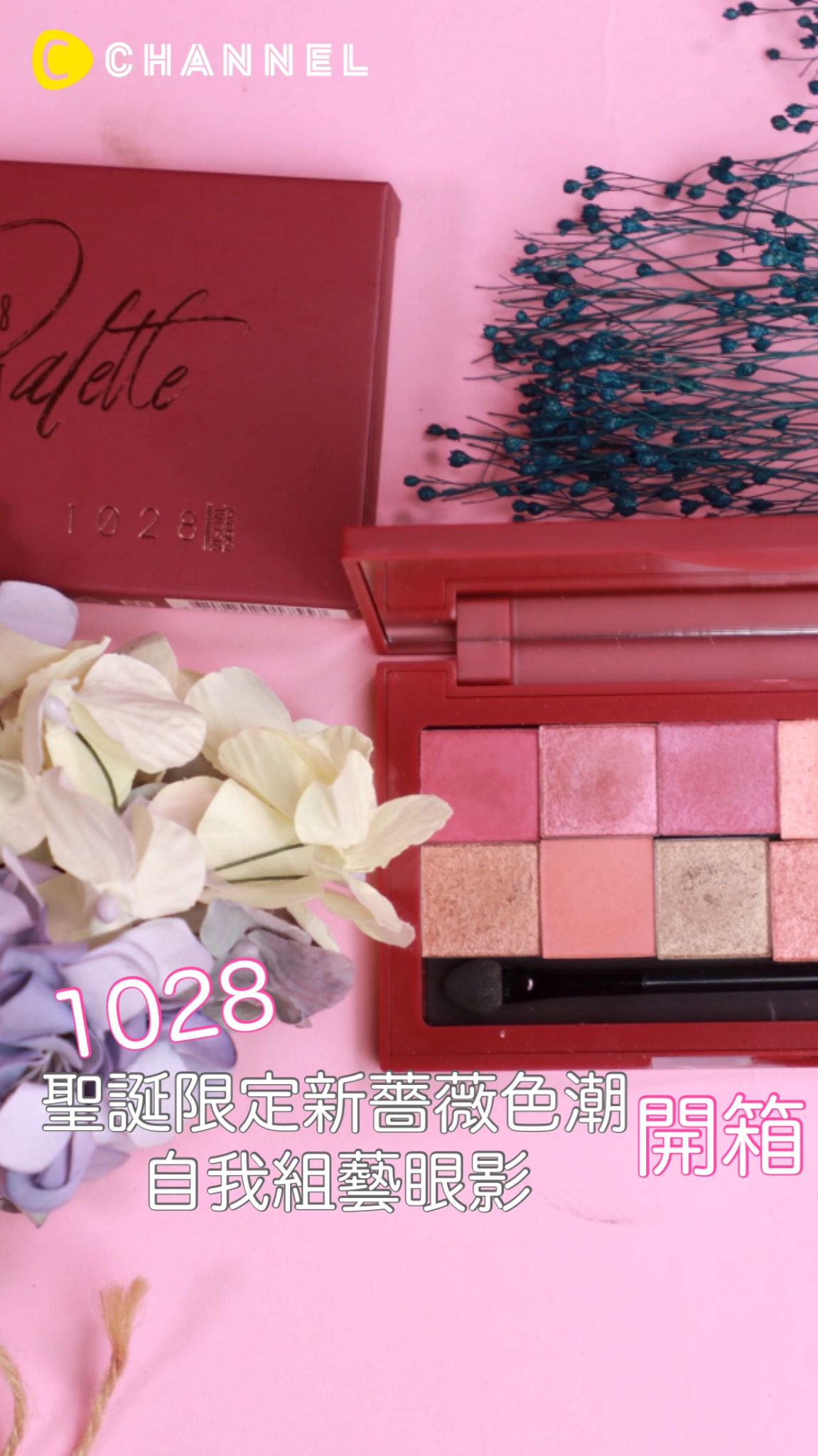 1028聖誕限定新薔薇色潮盤自我組藝眼影開箱