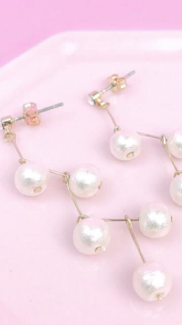 簡単♪ジグザグパールピアスの作り方