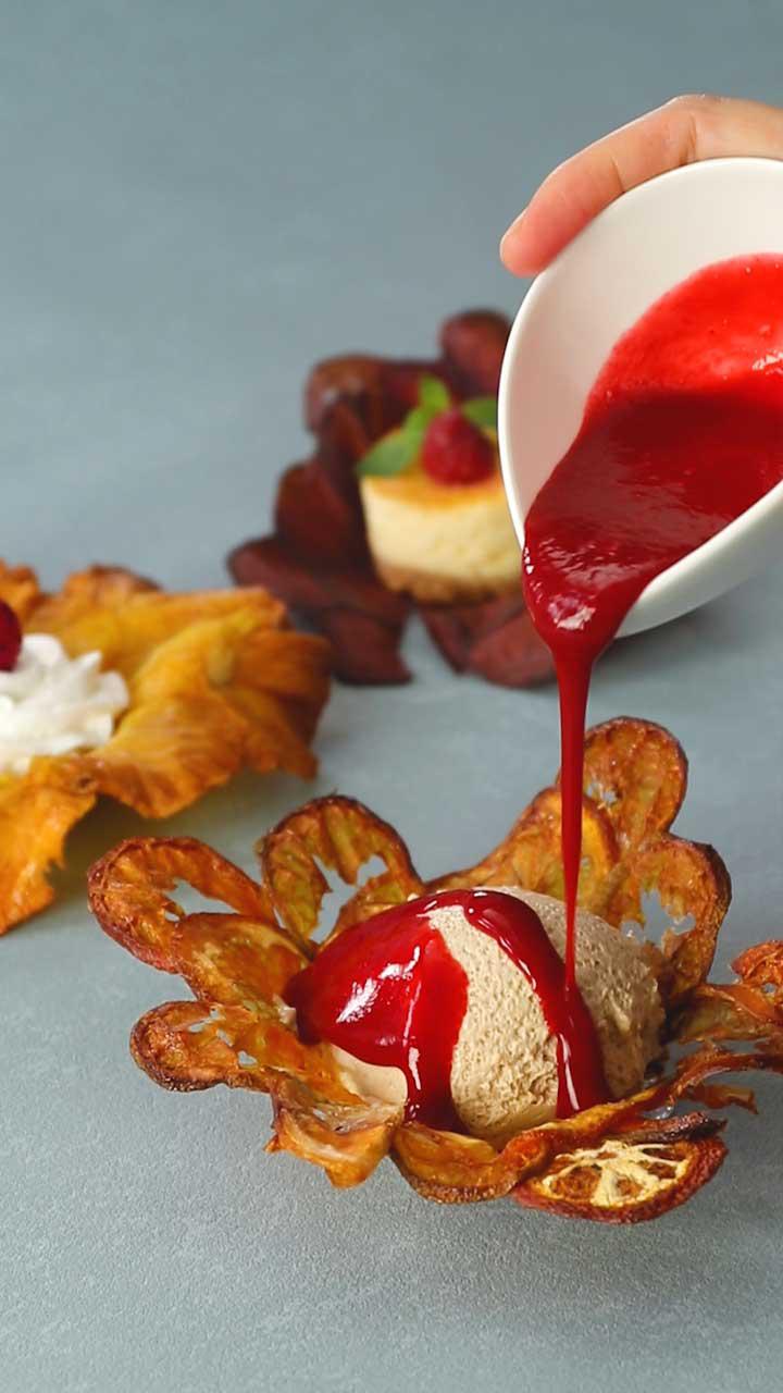 お皿まで食べちゃって♡パリパリフルーツボウル