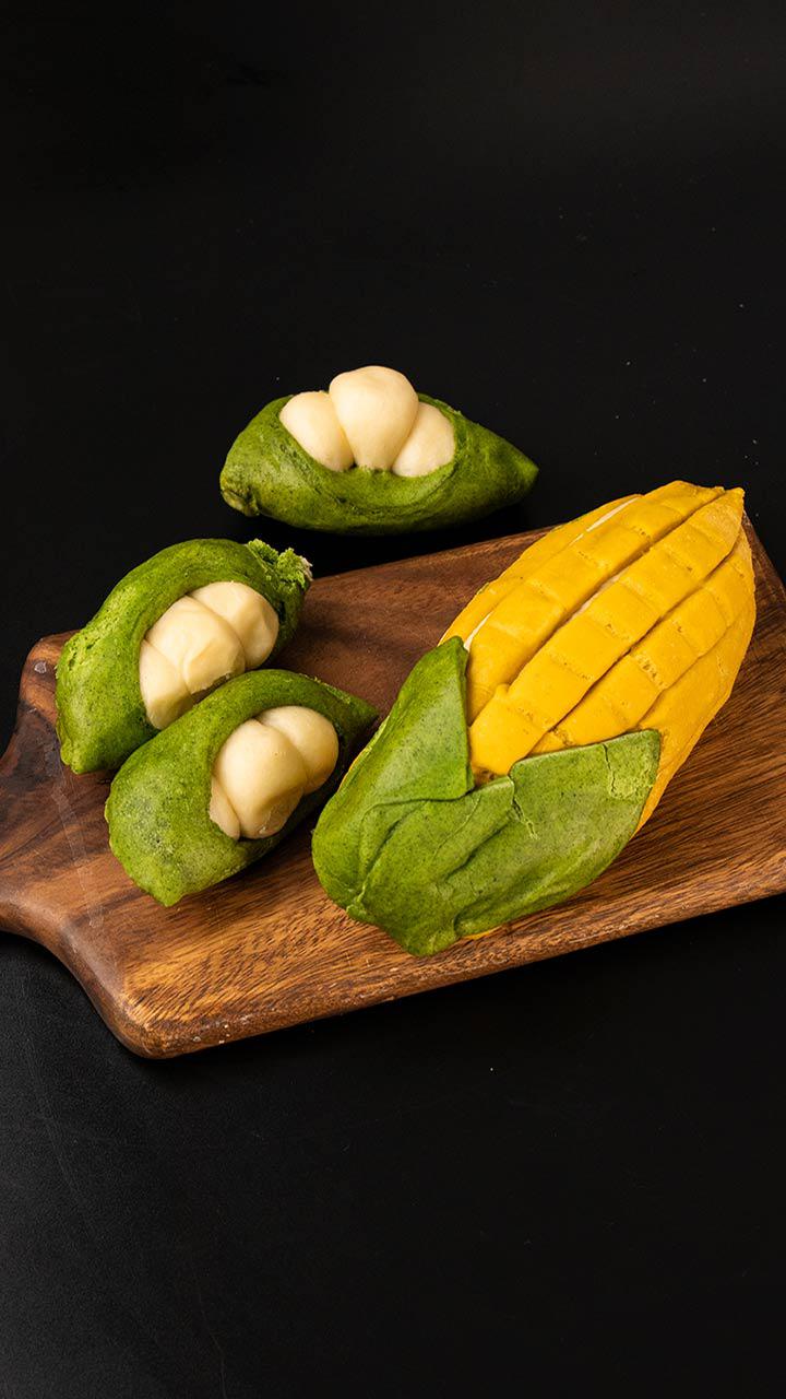 遊びごころをプラス☆フェイクな野菜パン