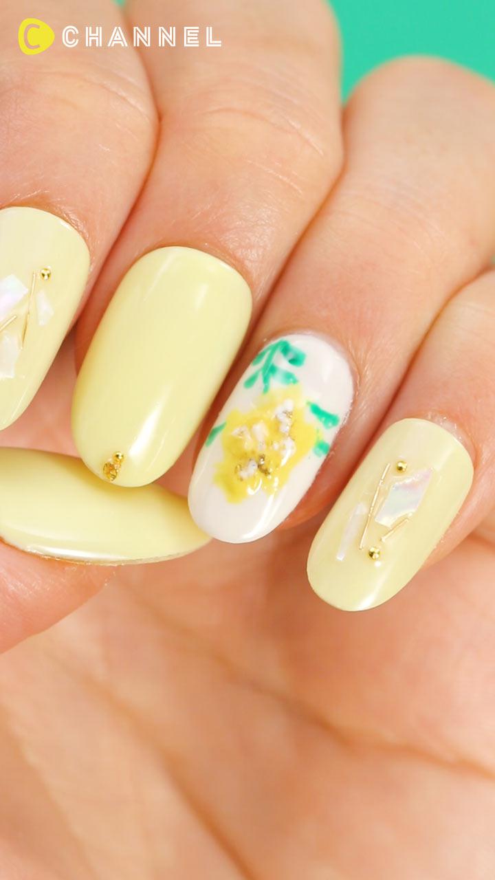 春っぽイエロー♪菜の花ネイル