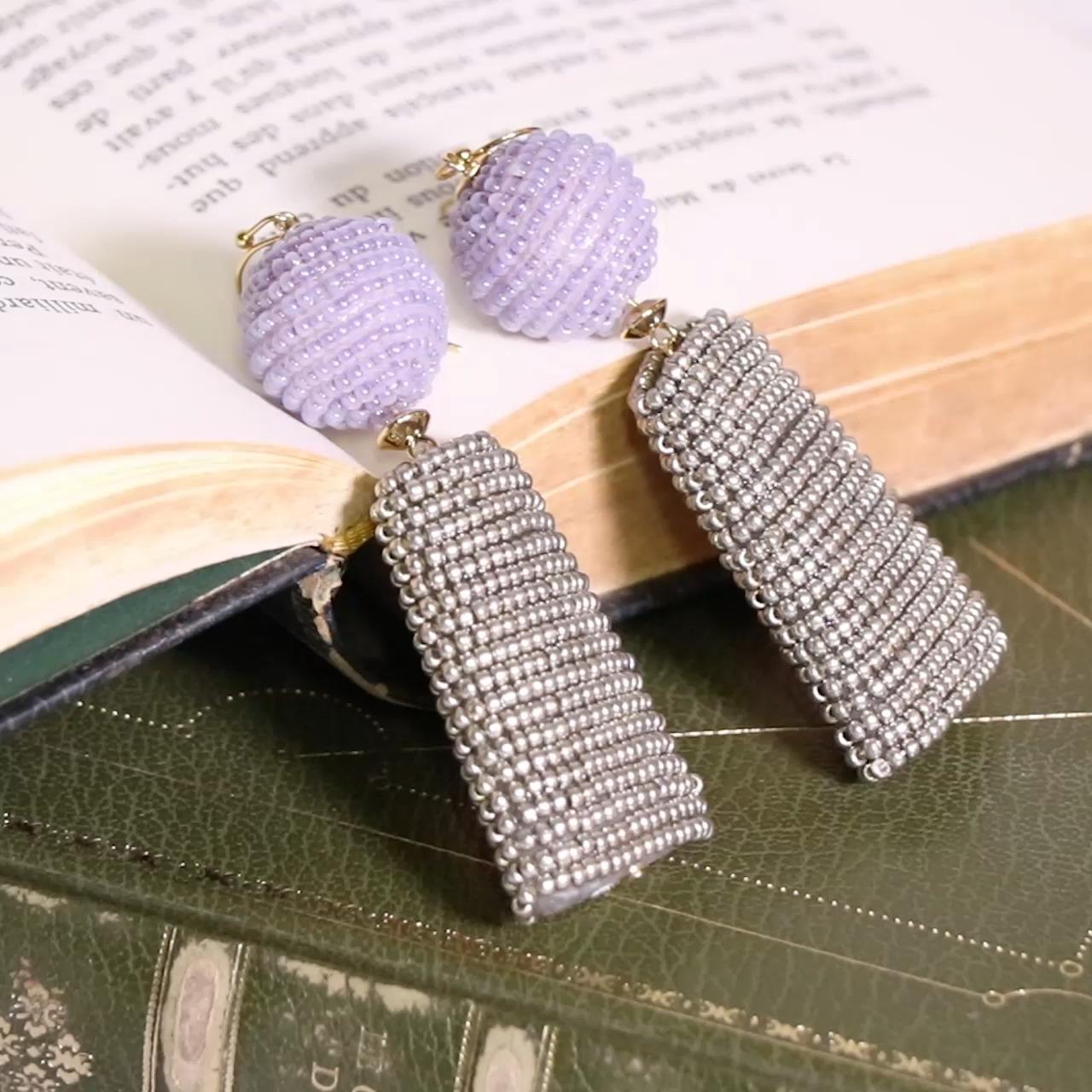 ビーズでおめかし♪「ぐるぐるビーズピアス」