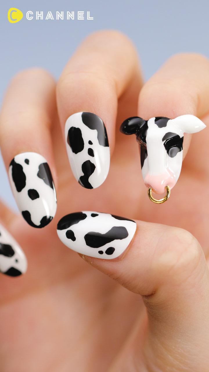 リアル可愛い♡MooMoo「牛ネイル」