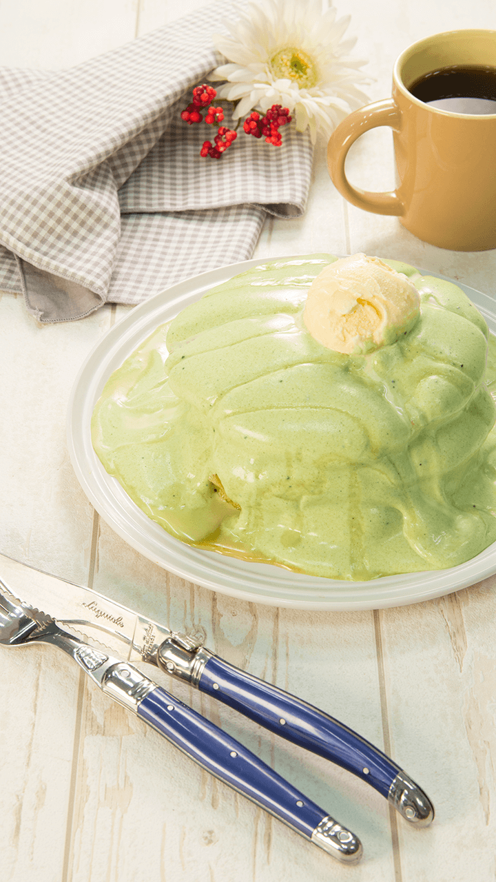 夢ごこち♡ふわふわ抹茶パンケーキ