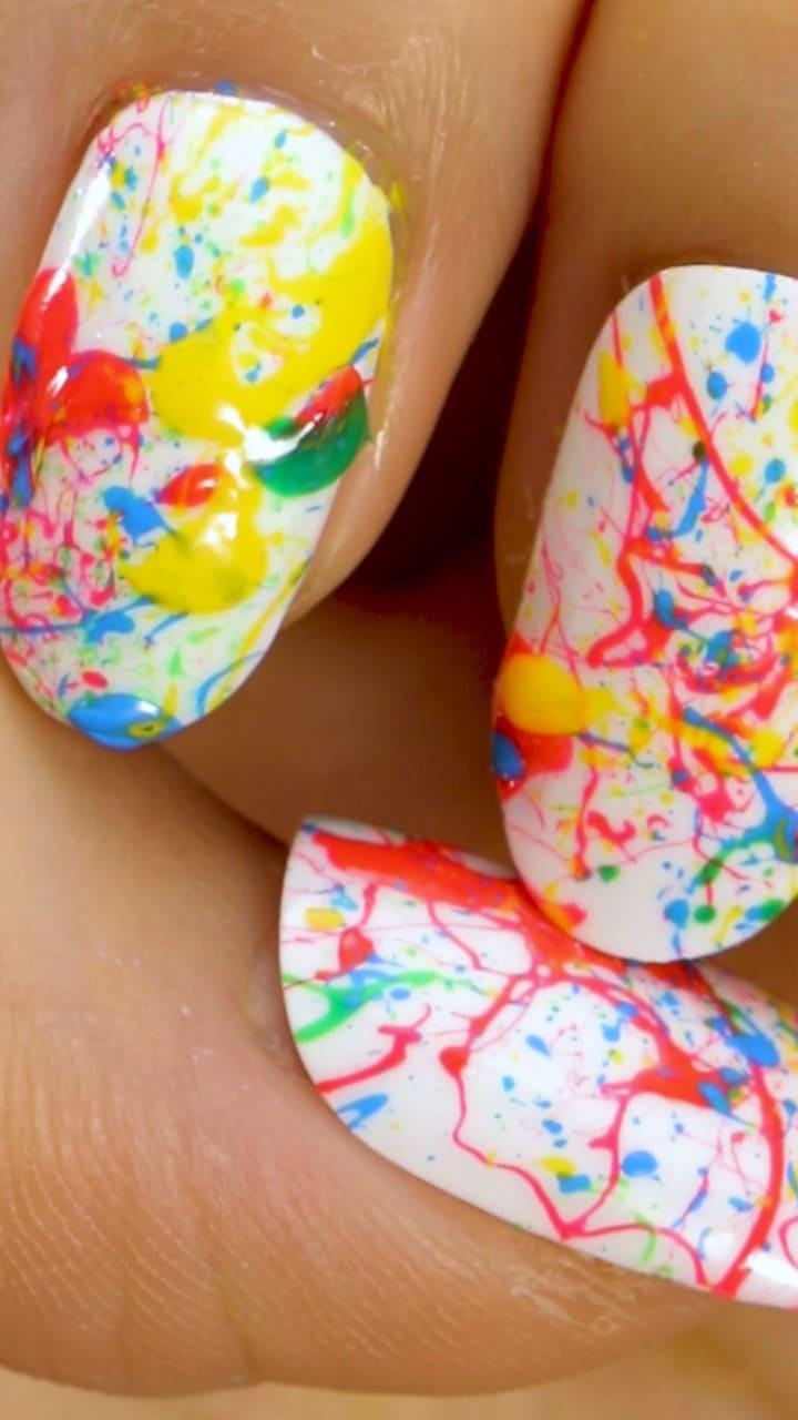 吹いて描くストローネイル♩