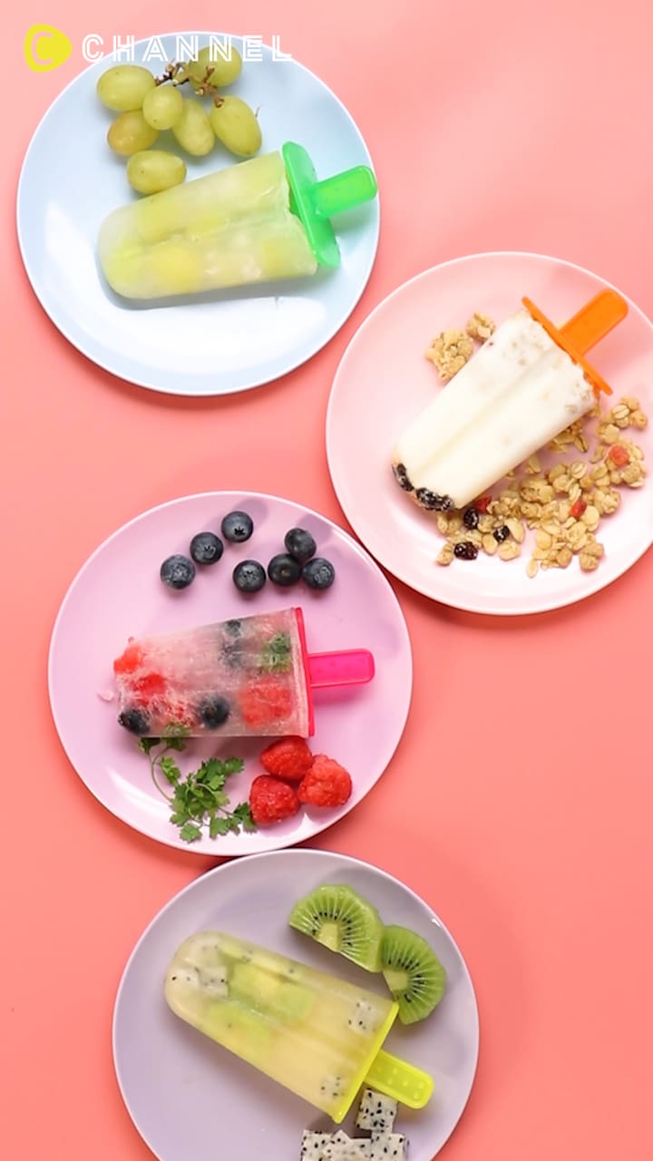 中身がぎゅっと詰まった自家製アイスバー♡