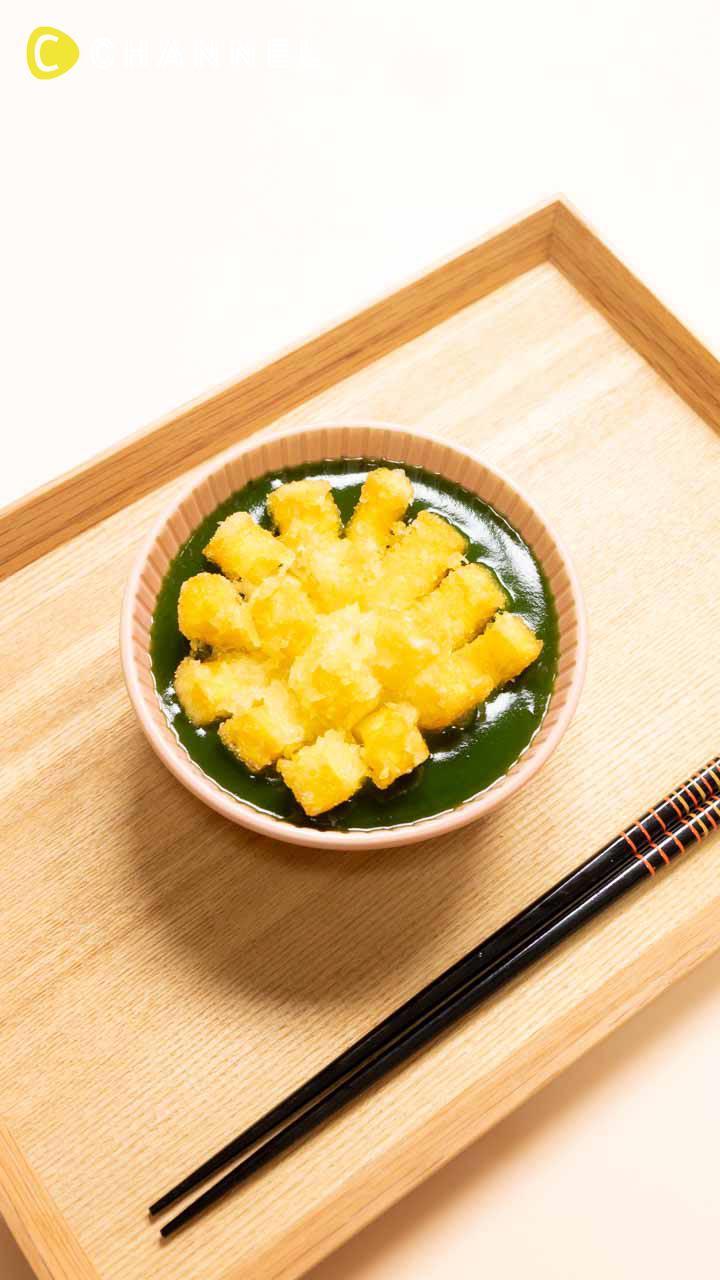 花開く♡黄色い揚げ豆腐