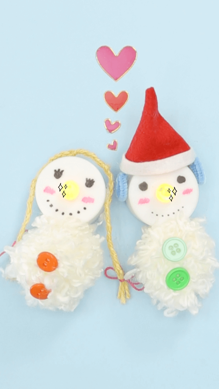 おはなが光る☆とびきりキュートなスノーマンをこの冬の癒しに♡