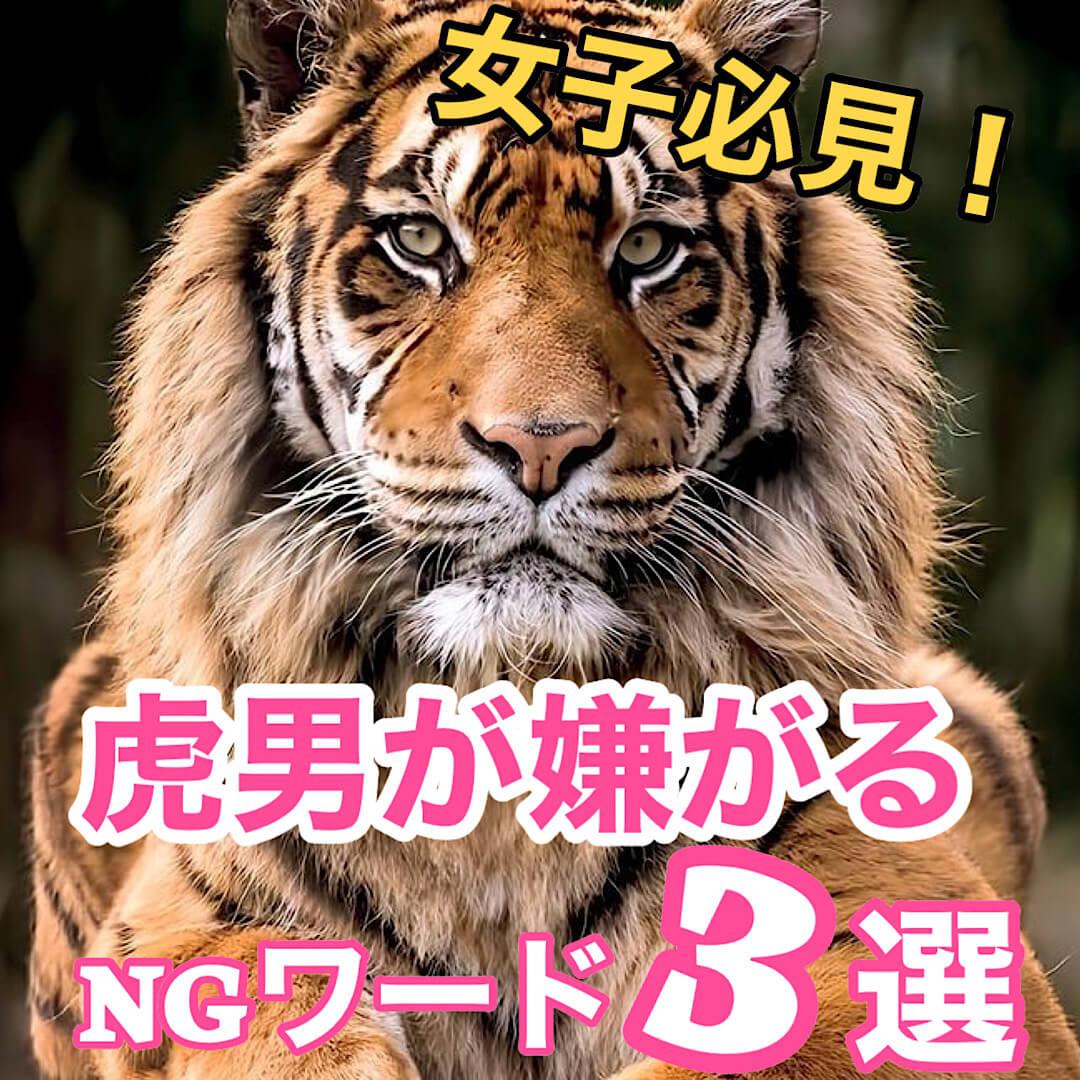 絶対ダメ！虎男が嫌がるNGワード3選