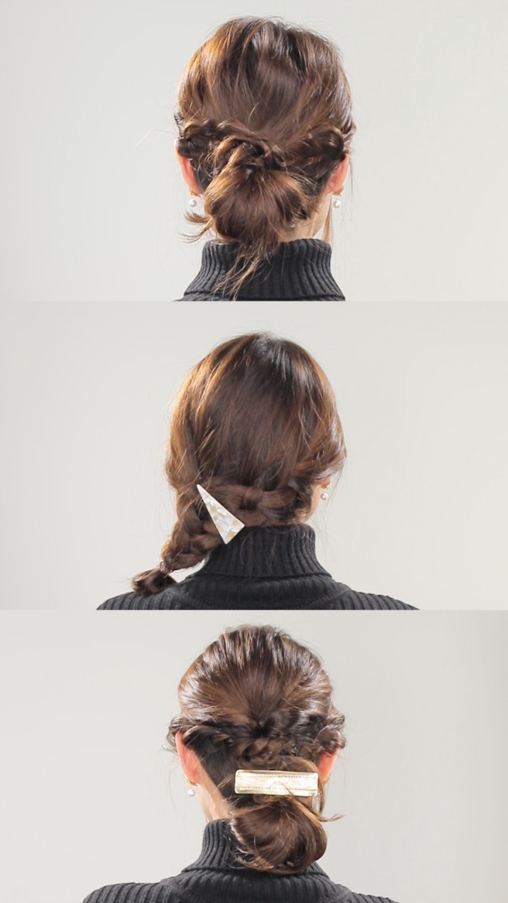 ハイネックニットに合わせるまとめ髪アレンジ3パターン C Channel