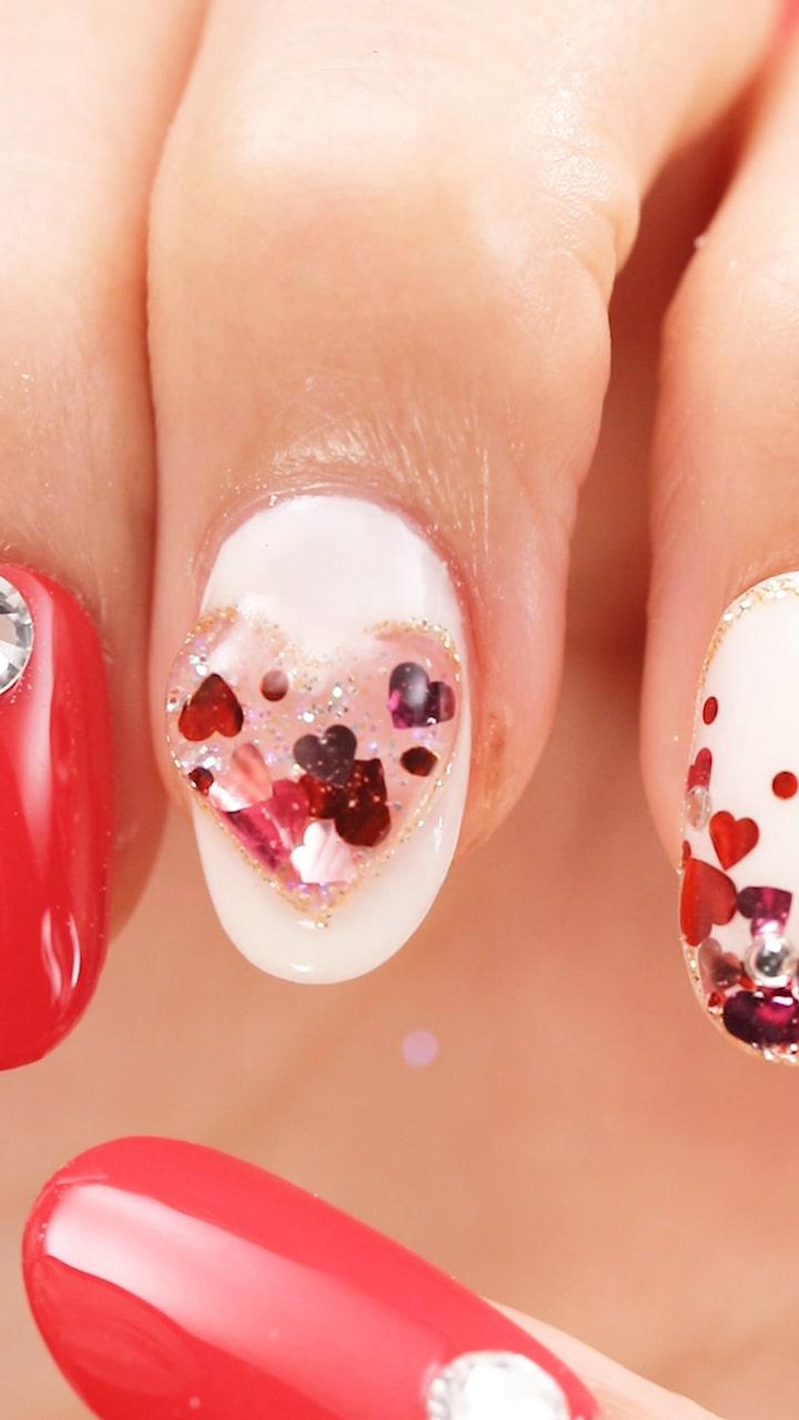 夢見心地な可愛さ♡ぷっくりハートドームネイル