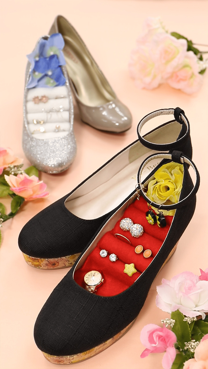 パンプスで出来るジュエリースタンド！パンプスに収納できるなんてビックリ！