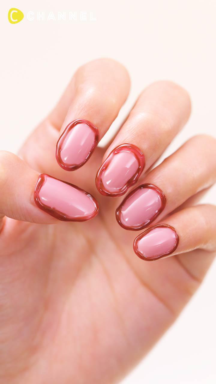 周りと差がつく♡ぷっくり囲みネイル