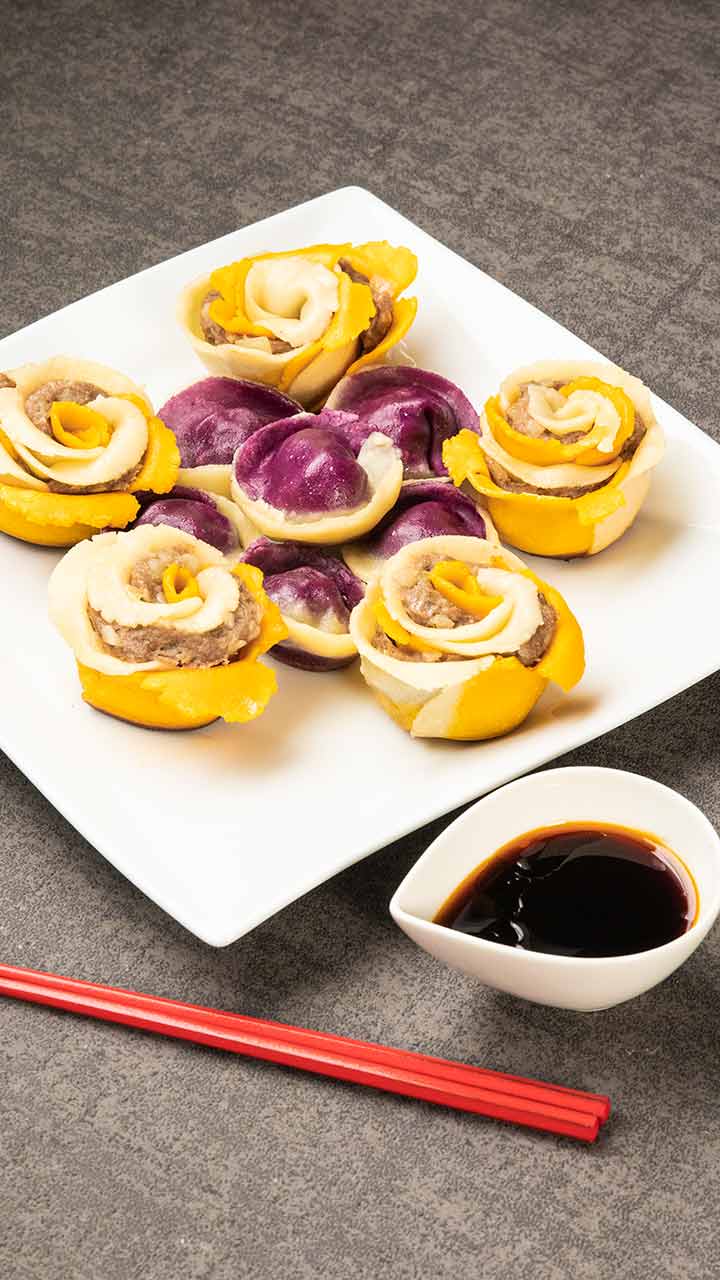 作って楽しい!! カラフルフラワー餃子2選