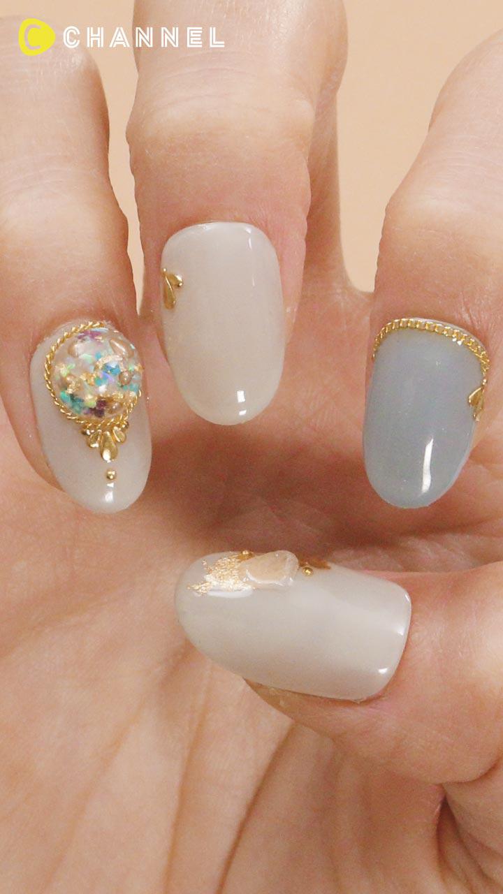 ドームの中にアートを閉じ込めて♡アクアドームネイル