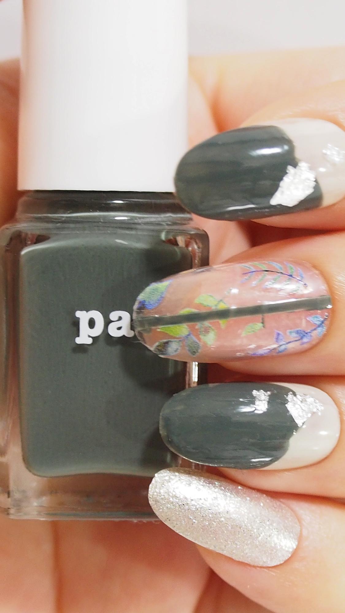 ダイソーネイルシールでボタニカルネイルの塗り方動画 C Channel