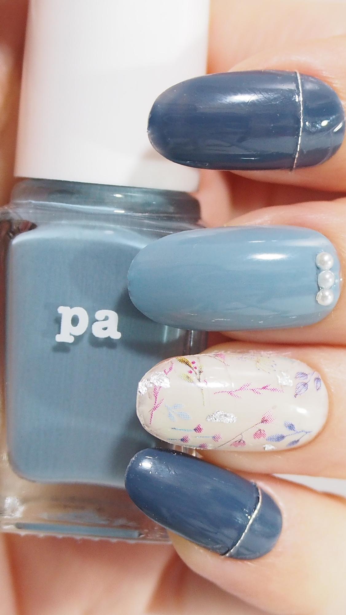 しずくネイルシール「ボタニカルフラワー」の塗り方動画～paネイルで春ネイル～