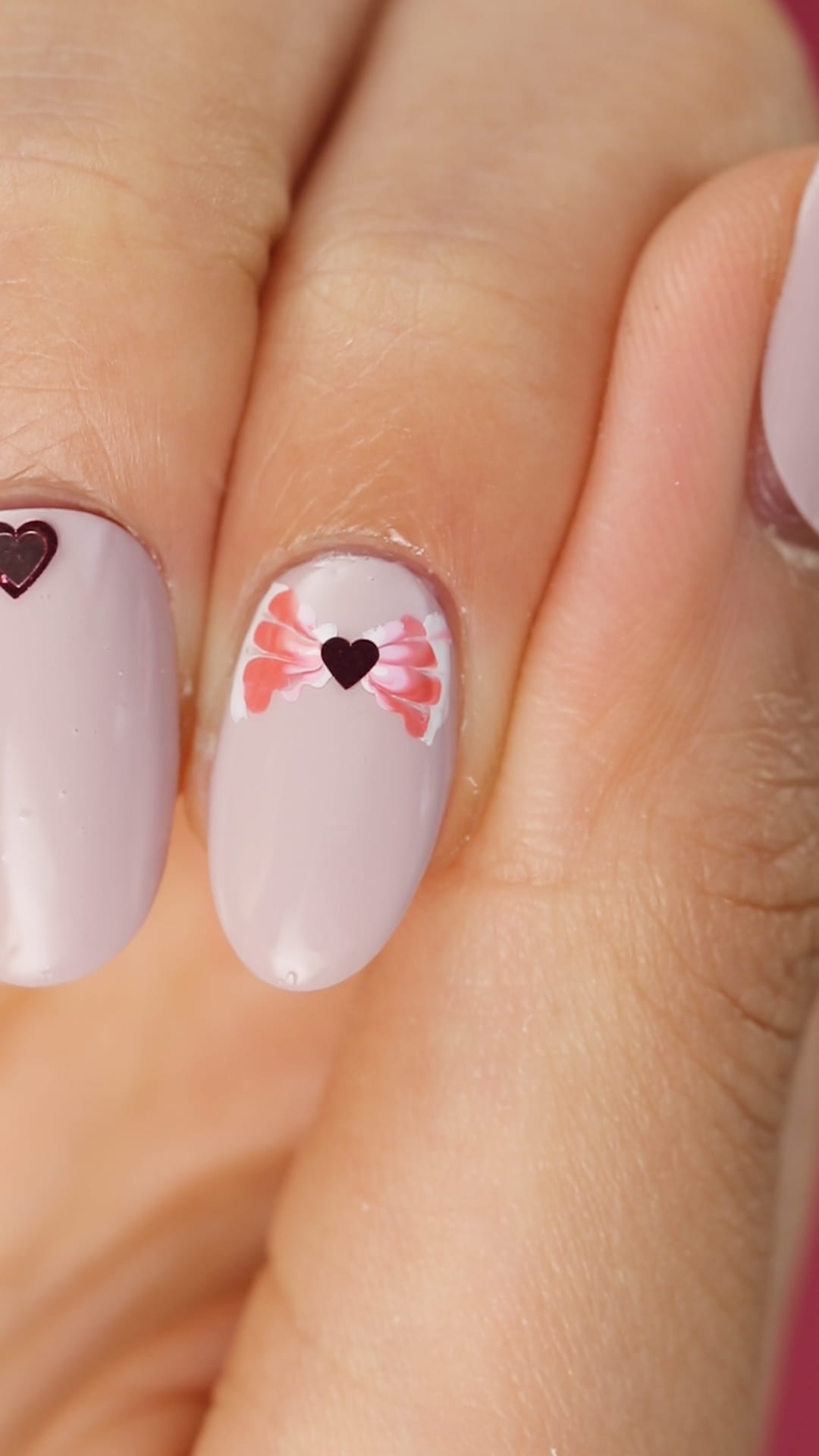 時短ガーリー♡リボンピーコックネイル