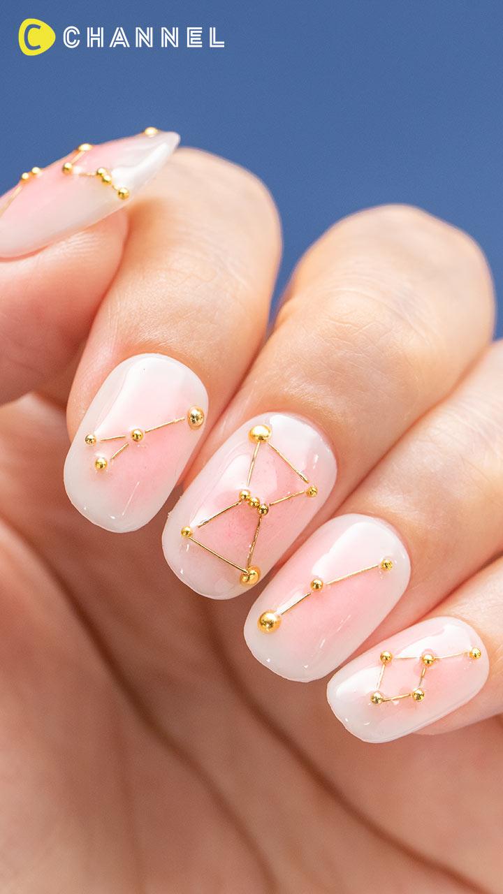 指先にミルキーな星空を♡きらめくオリオンネイル