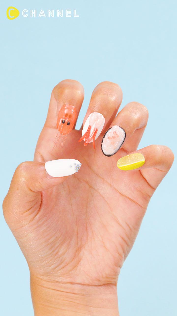 腹ペコさんは閲覧注意!?「えびネイル」