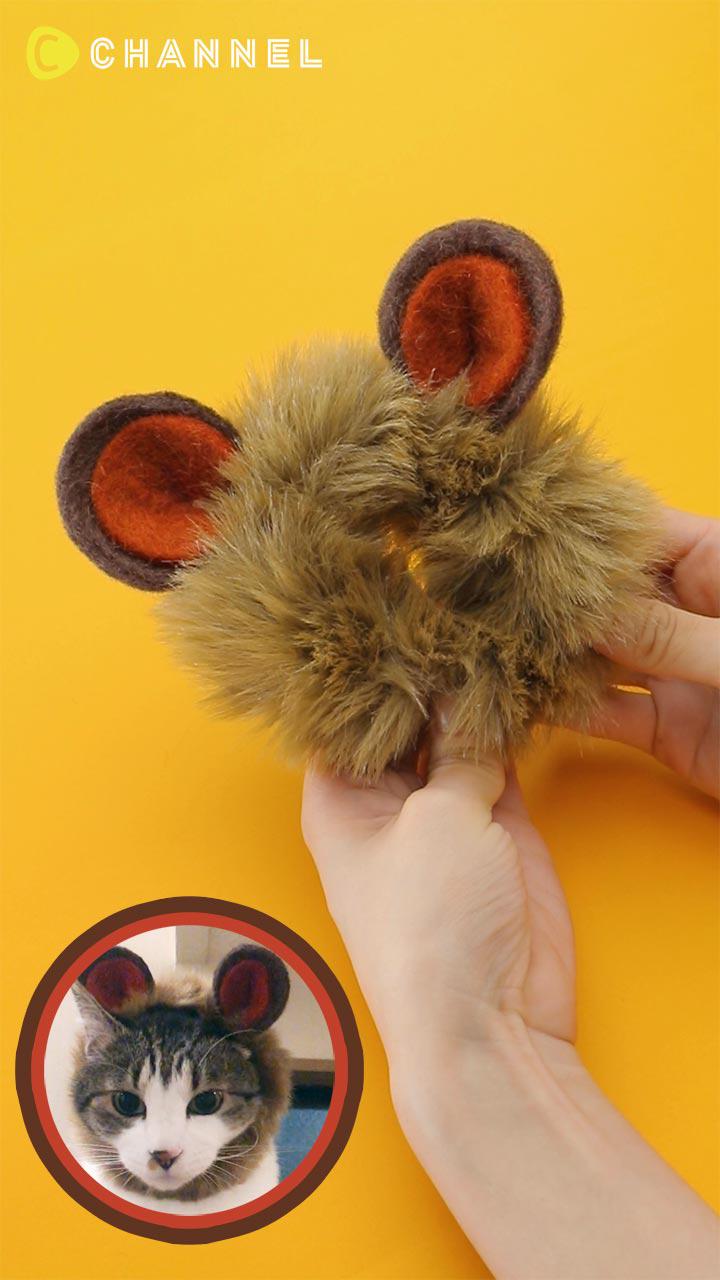 ガオーッ!? にゃんこが猛獣になる ”キャット・キング” アクセサリー