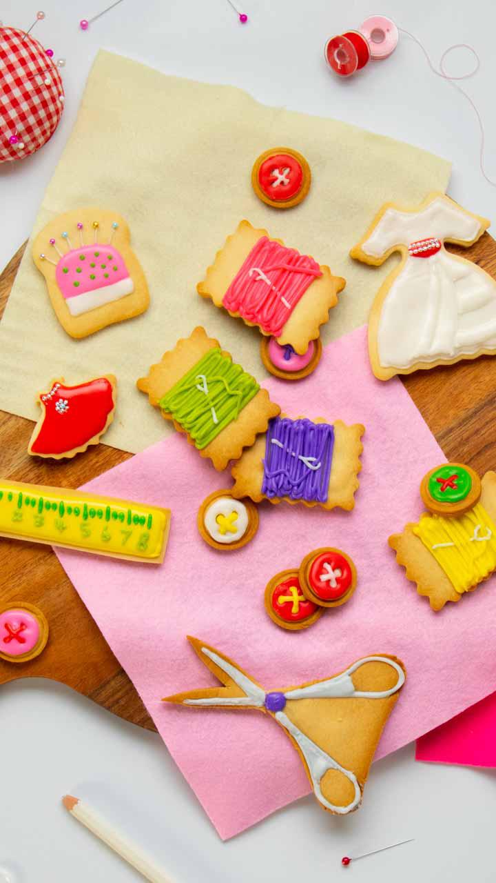 アイシング初心者でもどうぞ♡ ソーイング モチーフ クッキー