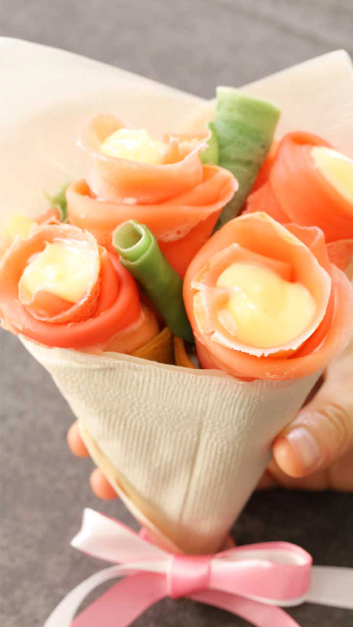 ギフトにぴったり！薔薇のクレープ