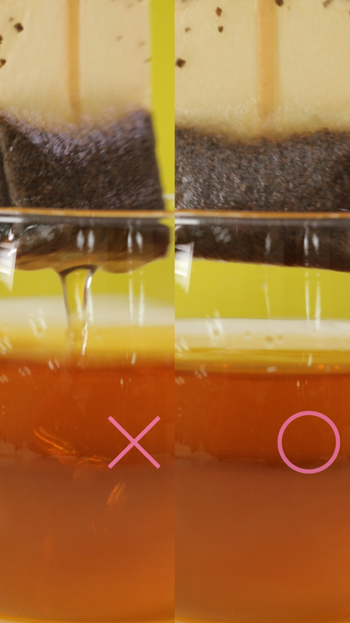たったの２秒!! 紅茶ティーバッグの液だれを防ぐ裏技