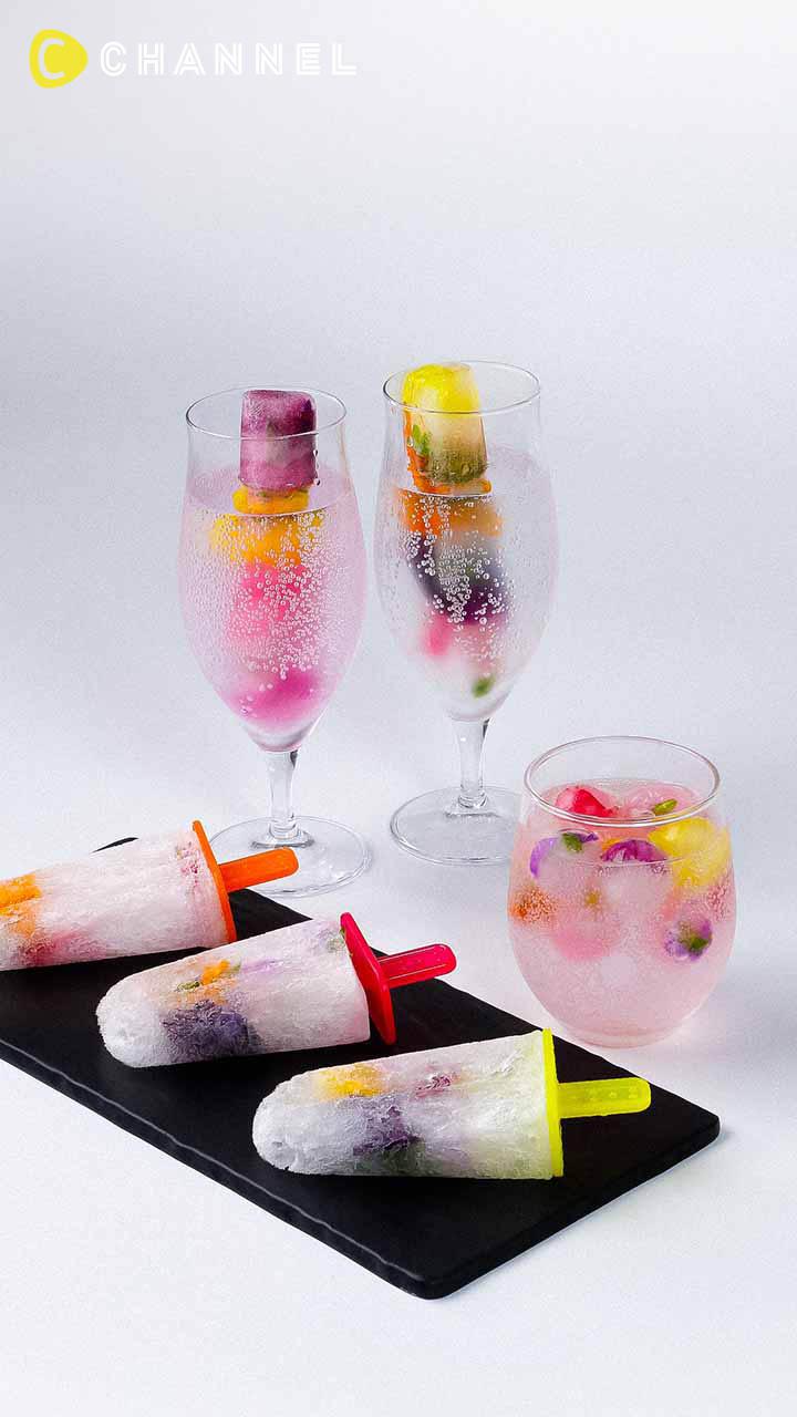 花で華やかティータイム♡キュートなエディブルフラワーアイス