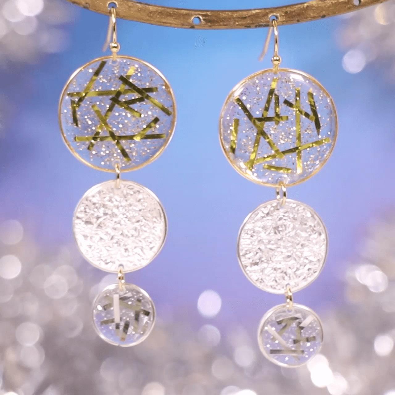 きらきらparty☆「モール＆アルミでレジンピアス」