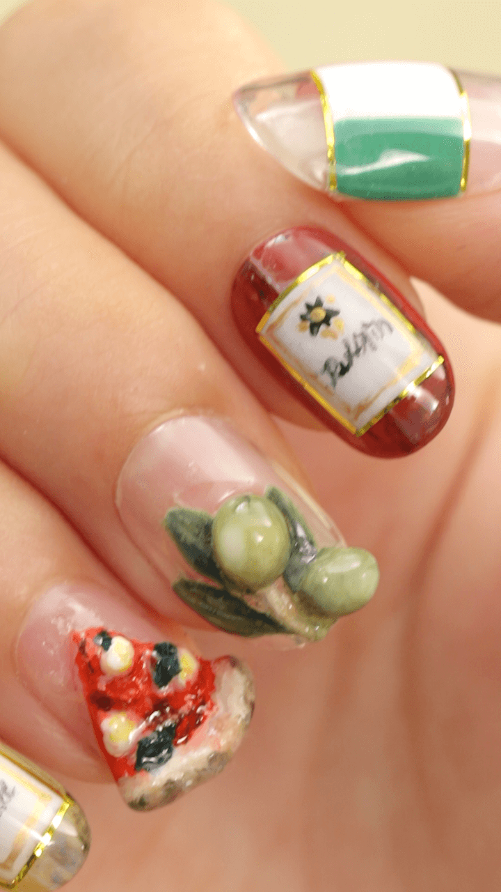 「美味しそう～♡」ピザネイルから目が離せない♡