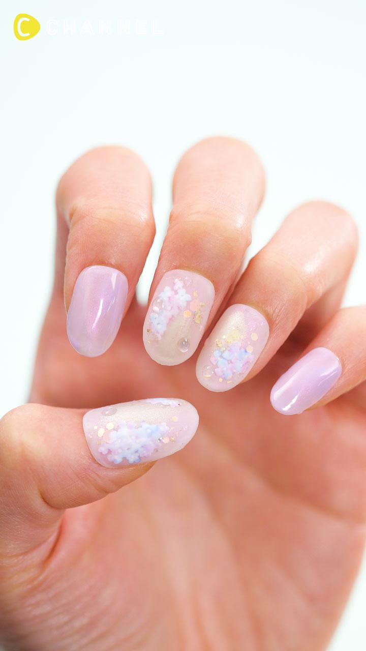 雨の日にもよく映える♡紫陽花ネイル