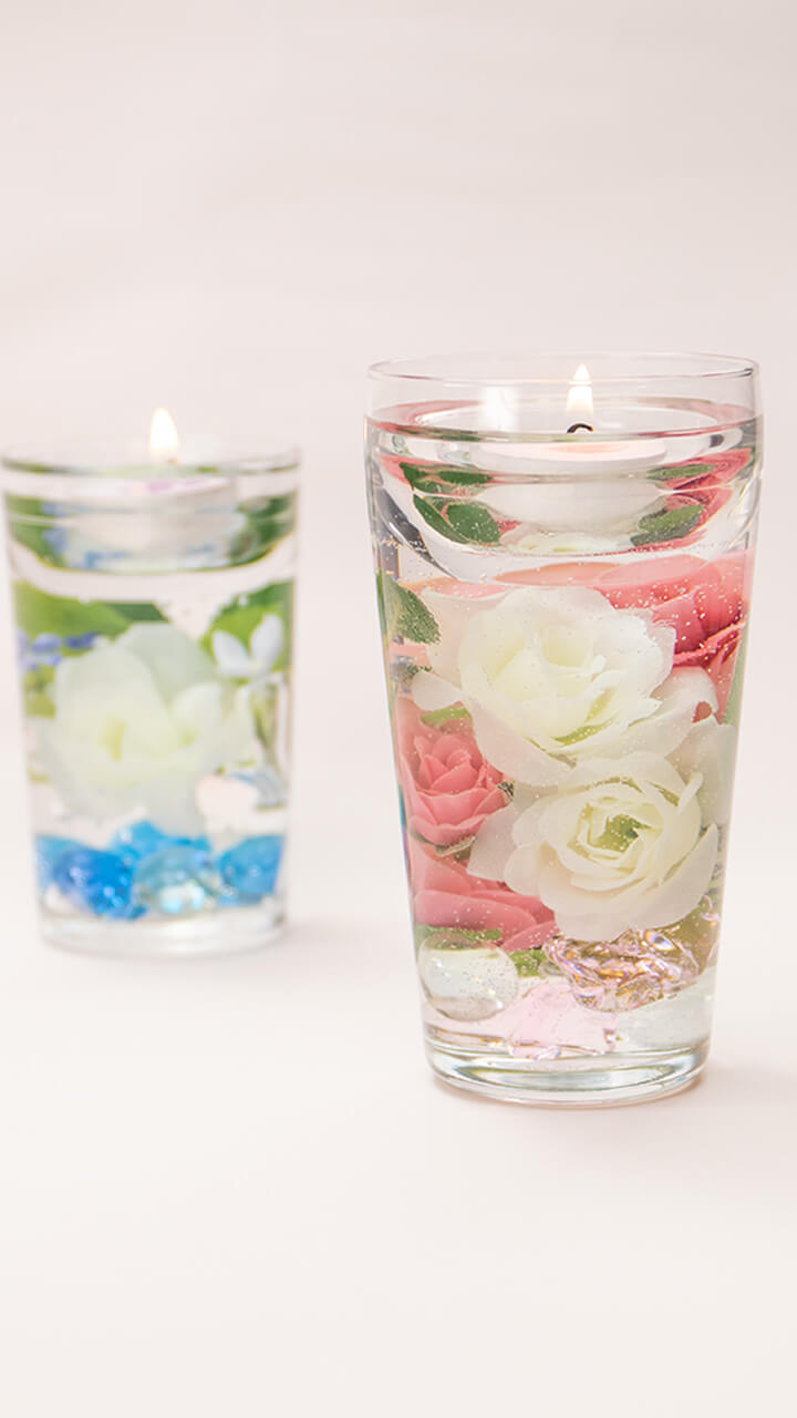 流行りのアレをちょこっとアレンジ☆ハーバリウム風キャンドル