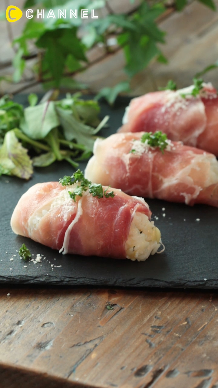 生ハムの洋風おにぎり！チーズご飯がたまらない♡