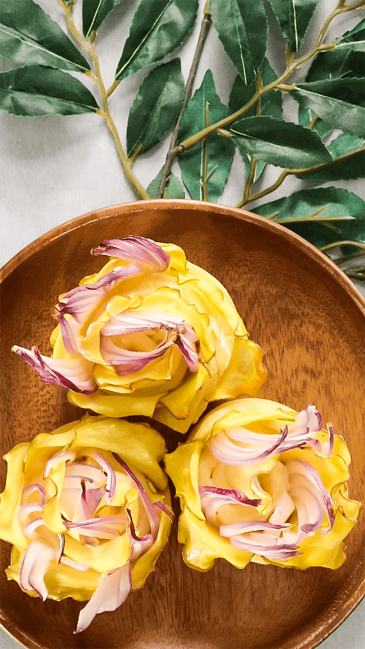 食卓をお洒落に♡薔薇ポテト