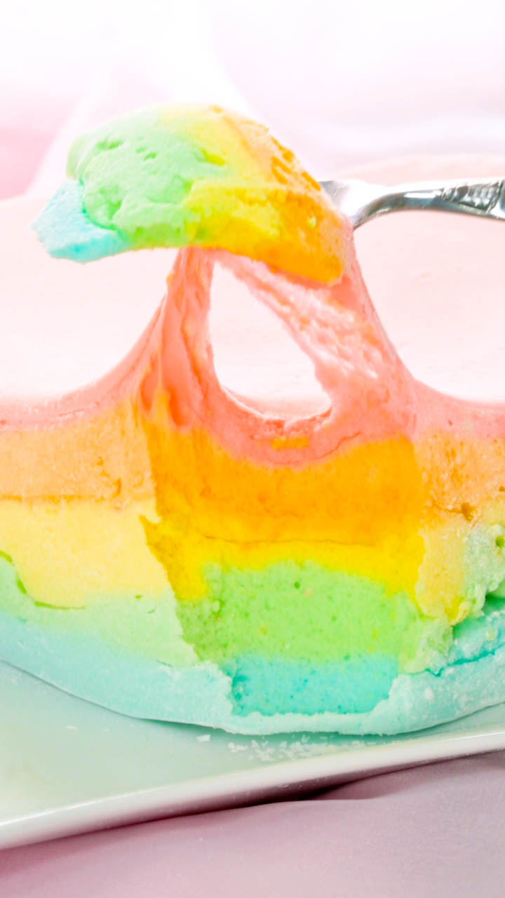 おっきなハートの虹色マシュマロ