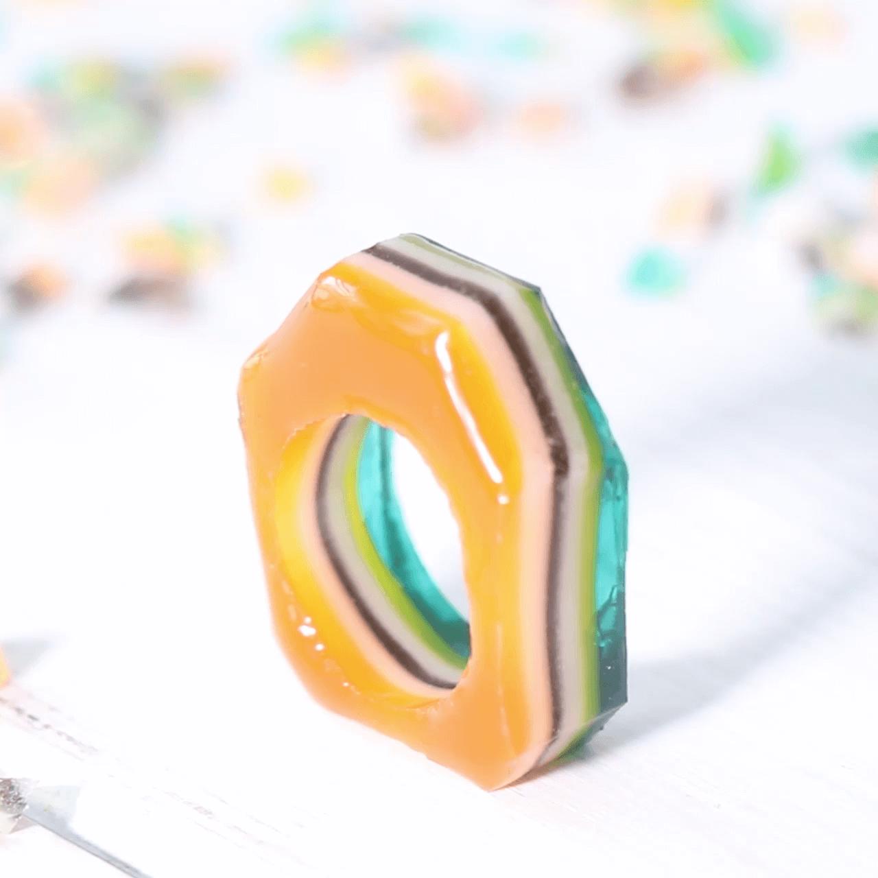 うつくしい層☆「ストライプレジンリング」