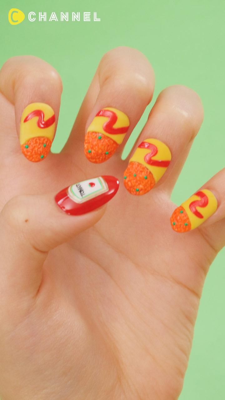 飯テロネイル♡「オムライスネイル」