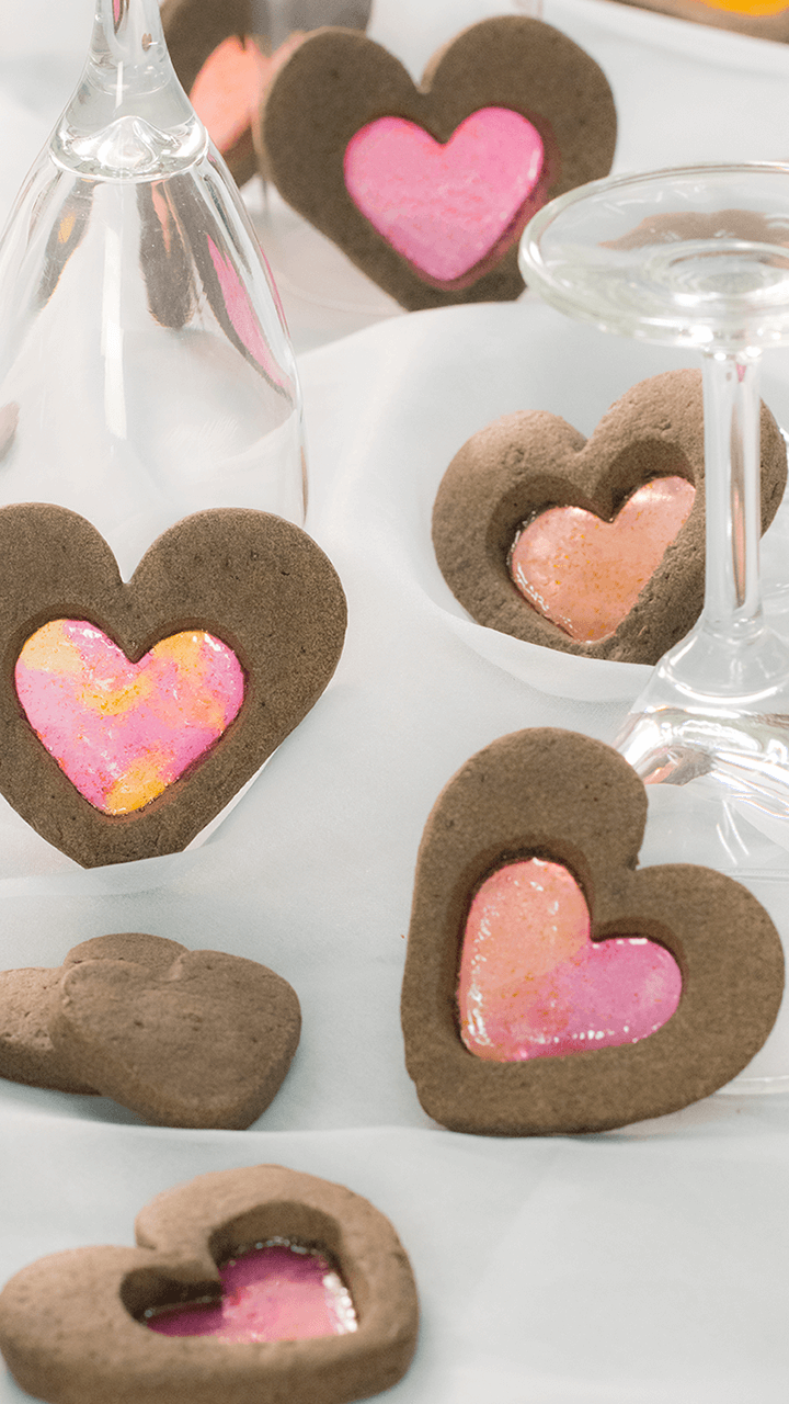 キラキラ輝く♡ハートのステンドグラスクッキー