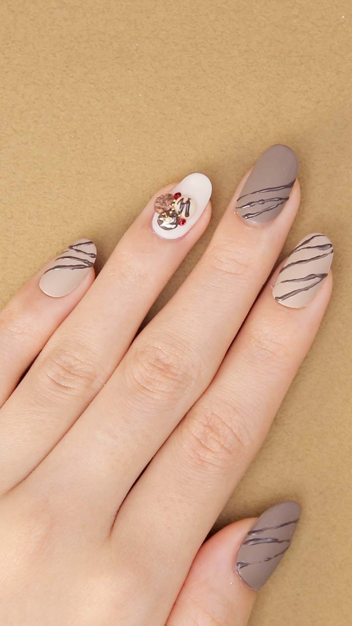 3Dパウダーで本物感♡プチトリュフネイル