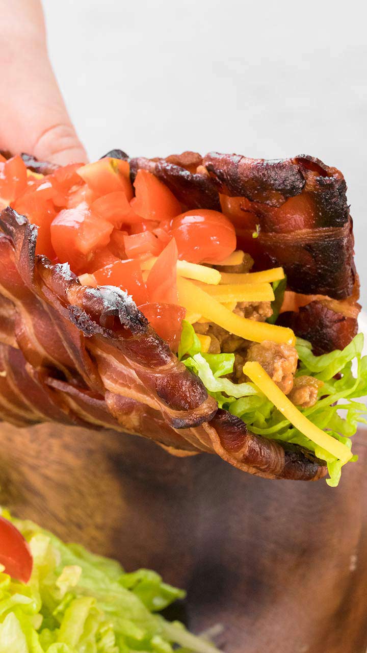 トルティーヤはいりません！編み込みベーコンタコス