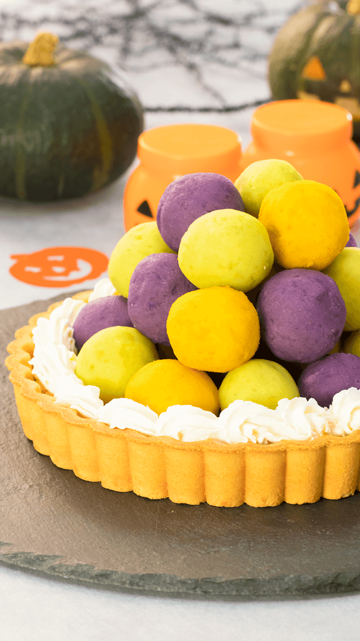 秋を詰め込んじゃった！かぼちゃとおいものカスタードタルト