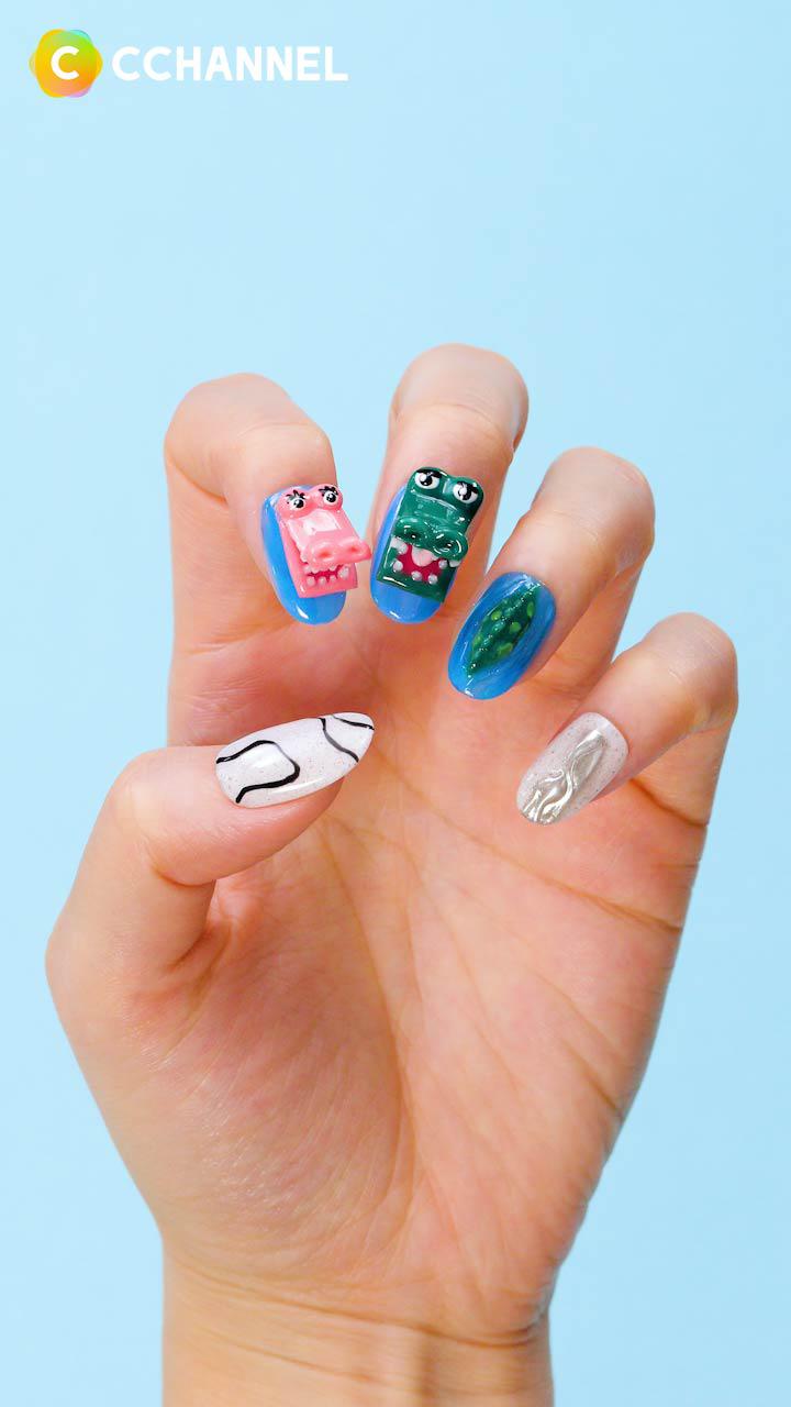 ぱくぱくぱっくん♡迫力満点3Dワニネイル