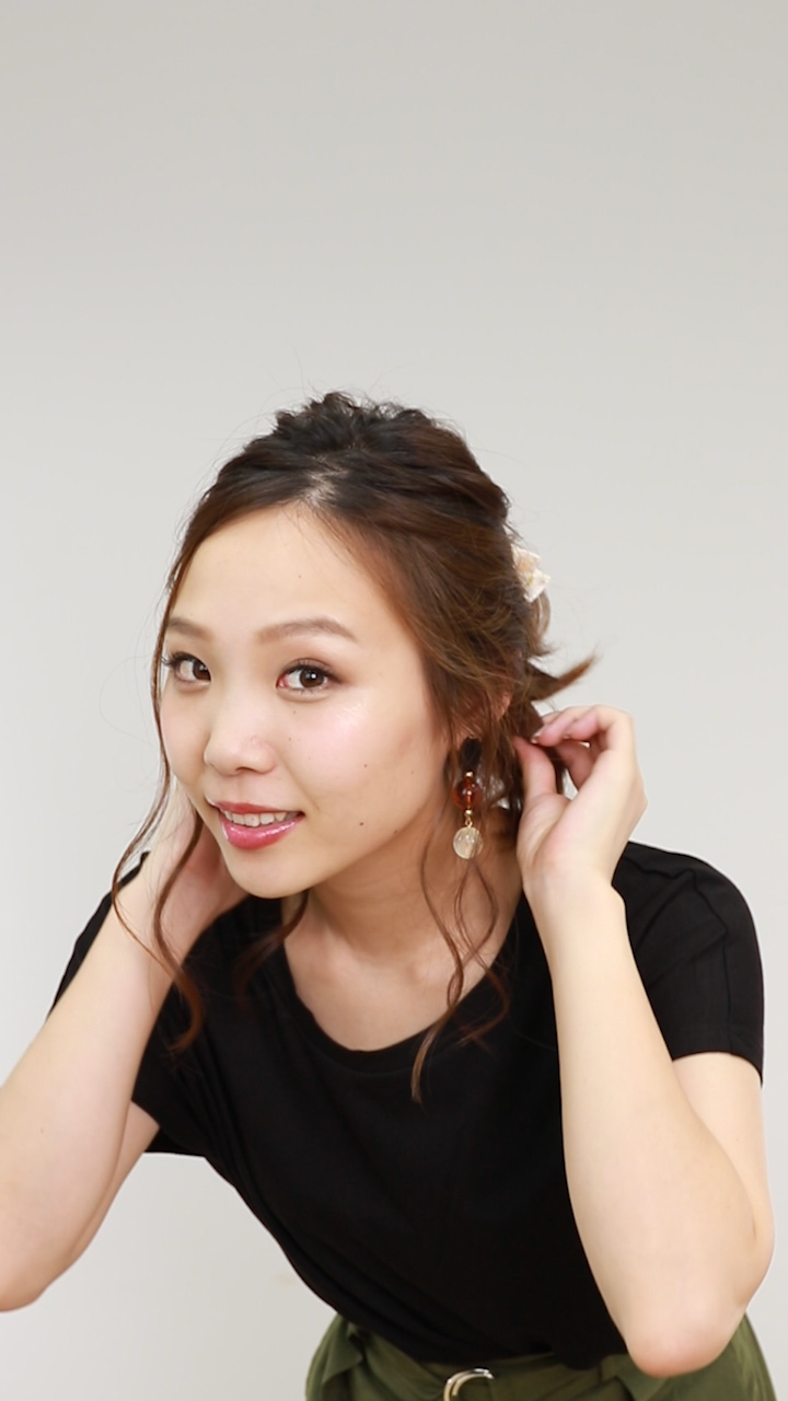 メッシーバンでこなれ感100%！ミディアムヘアでもできるよ