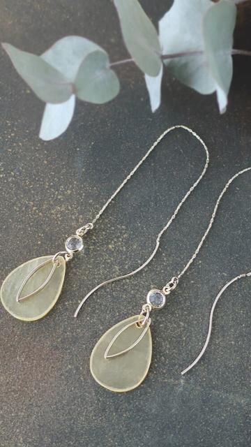 イエロードロップシェルのアメリカンピアス