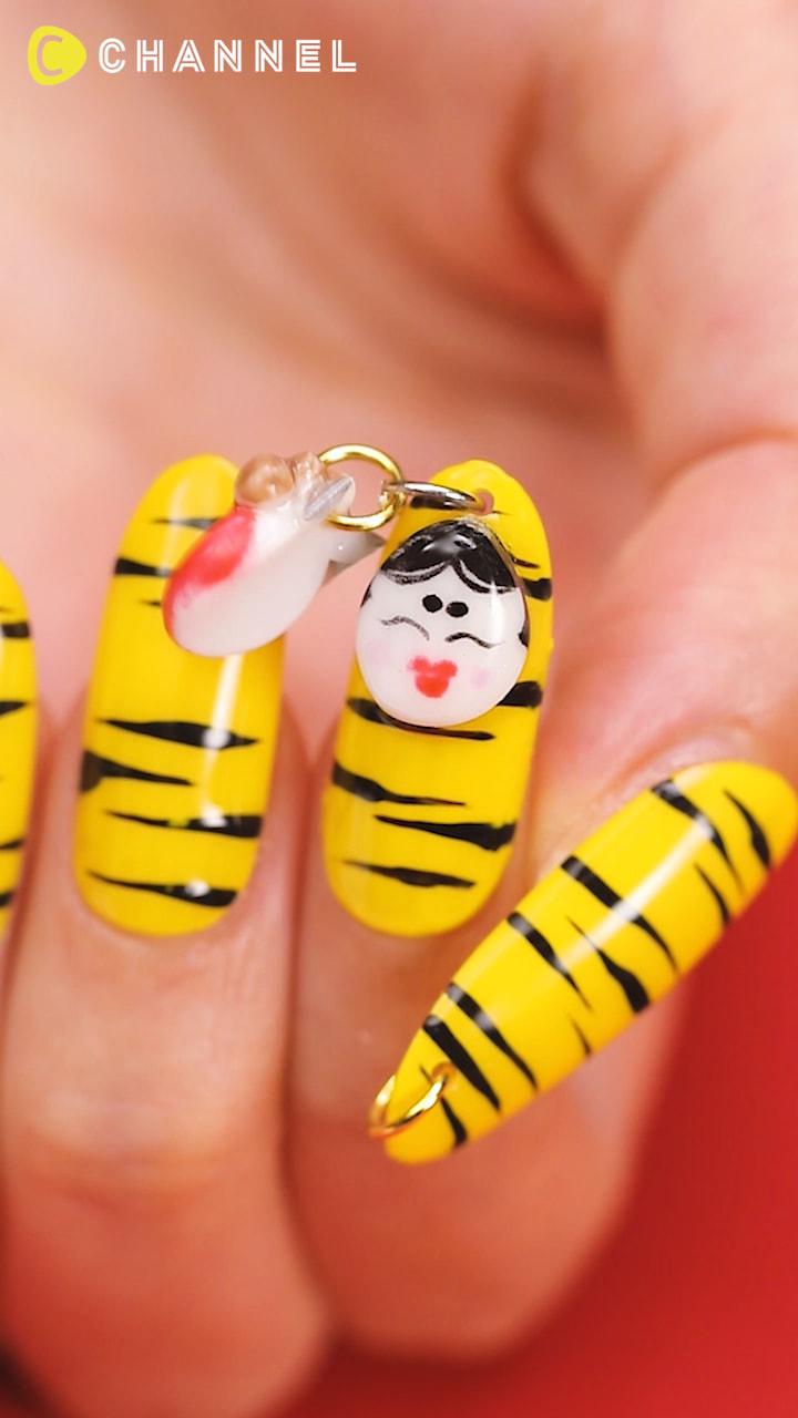 鬼は〜外! 福は〜内! 節分ネイル