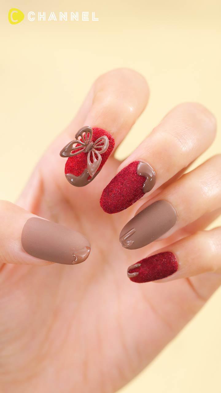 羽ばたく蝶を指先に♡立体的「バタフライネイル」