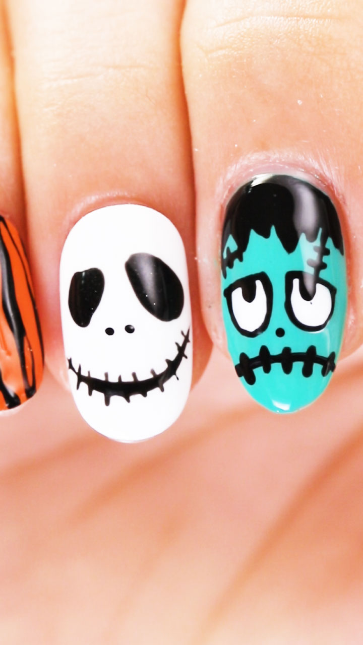 ハロウィンキャラが可愛い♡フランケンシュタインネイル